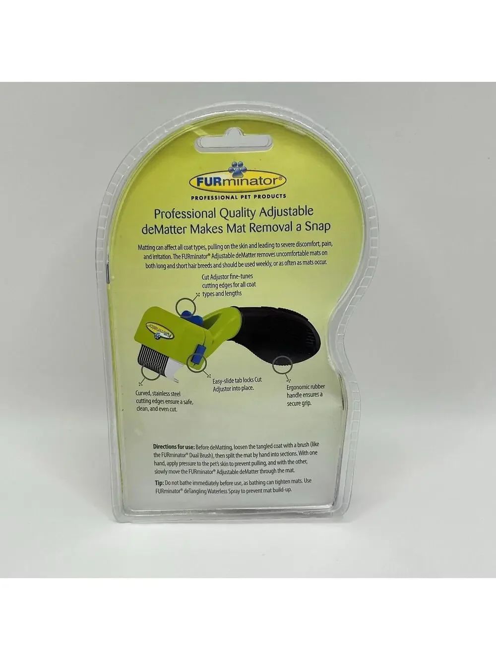 Furminator Professional Grooming Tool Adjustable Dematter